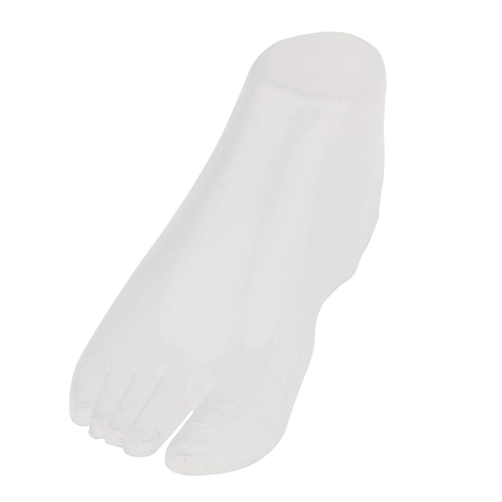 Men Feet Mannequin Foot Model Socks Shoes Display Stand Transparency