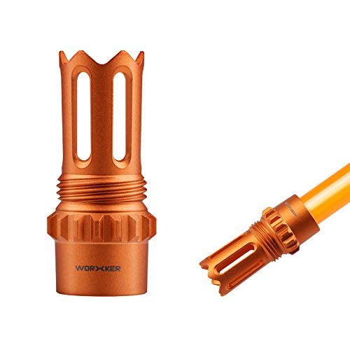 Worker Mod Front Tube Ghost Style Thread Type Decorative Cap for Nerf Blaster Modifiy toy Color Orange