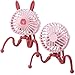 NIDONE Stroller Fan Cute Bunny Style Clip on Fan 3 Speeds Portable with Light 360° Adjustable Baby 500mAh USB Rechargeable Handheld for Car Seat, Desk, Camping Style 2