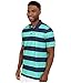 Nike Men's Golf Victory Bold Stripe Polo - X-Large - Lucid Green/Midnight Navy/White