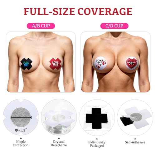 Image of Glitters Pasties Rave Pack Nipple Covers Stickers Disposable Sticky Breast Petals Bra for Women Rave Outfit Party
