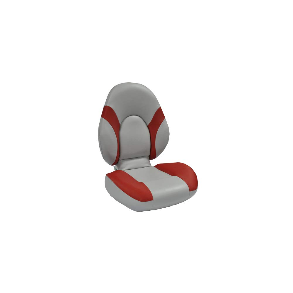 Gen3 Marine Centric Folding Boat Seat Light Grey/Red