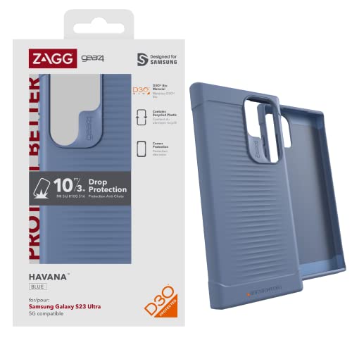 Coque Samsung S23 Ultra ZAGG Gear4 Havana avec protection antichoc D3O noire