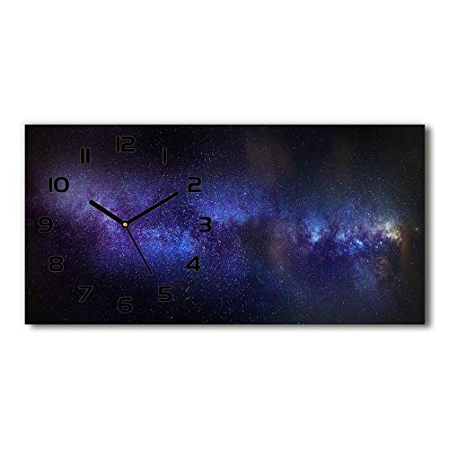 Impression verre sécurité noir Tulup horloge de prestige 60x30cm durable - 2