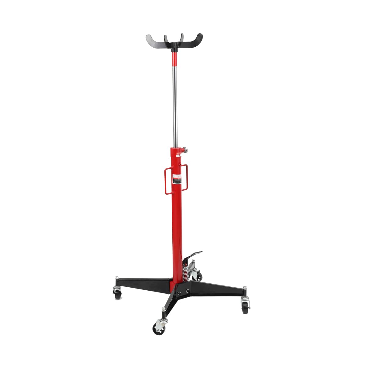 Gato de Transmisión Hidráulico Móvil hasta 500 KG Altura Elevación 113-186 cm Gato Elevador Hidraulico de Foso con Pedal para Motores