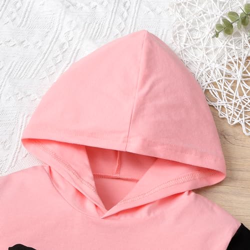 Image of Axumity Toddler Baby Girls Clothes Long-sleeve Tie Dye Hoodie Sweatshirt Pants Hooded Outfit Set