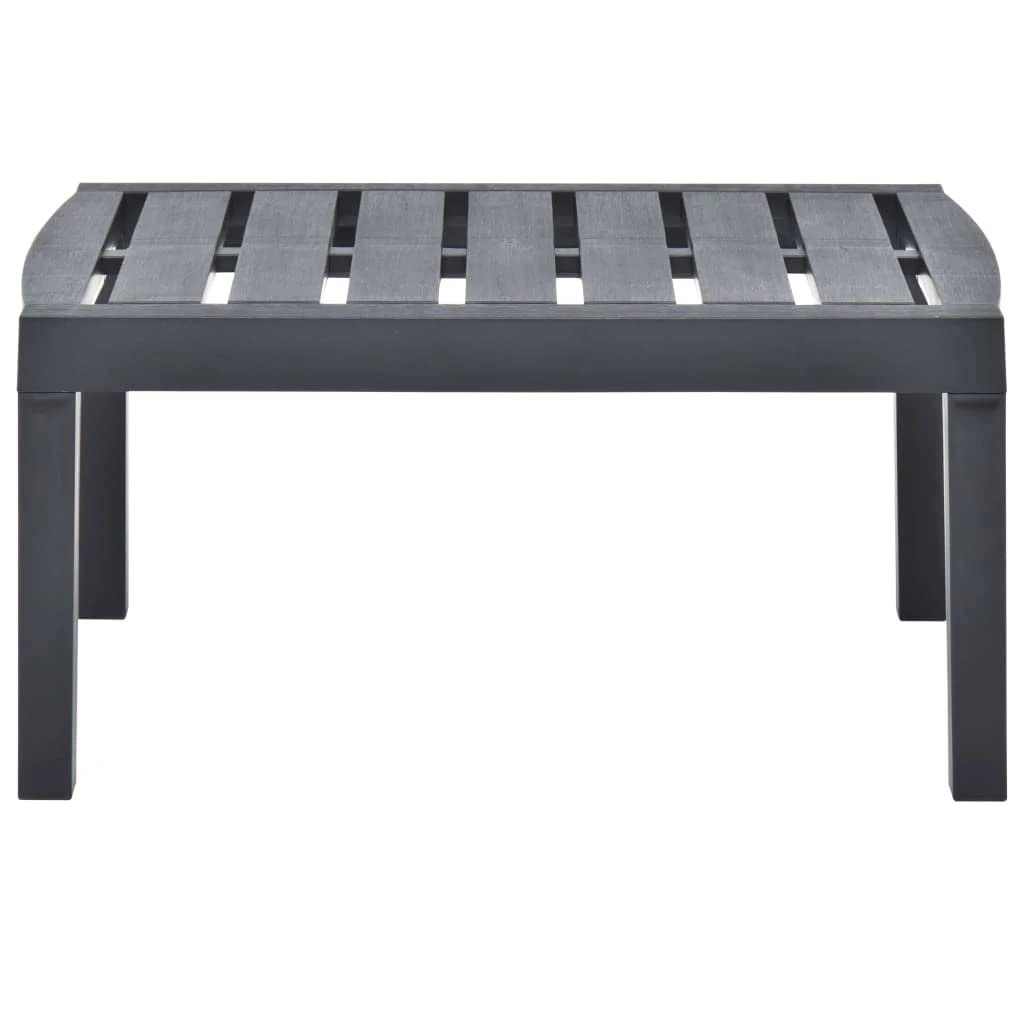 vidaXL Tavolo da Giardino Bianco 78x55x38 cm in Plastica Tavolo per Esterni