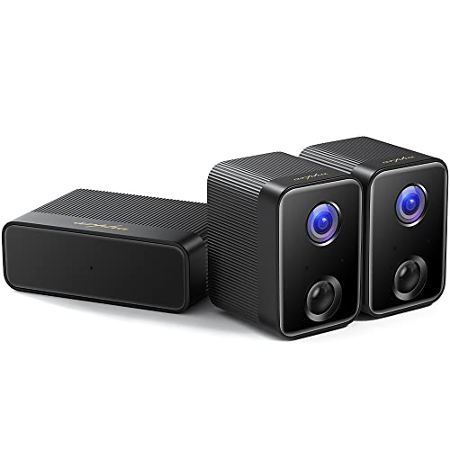 Wireless Security Camera Outdoor Indoor , Arpha Home 2 Camera Security System with 5 Months Battery Life, No Contact, Local Storage, 1080P HD, 2-Way Audio,Night Vision, Work with Alexa