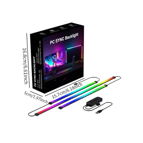 Image of BNF RGB LED Light Bar Decoration Dynamic TV Backlight for Bedroom Office 27inch|Home & Garden | Lamps, Lighting & Ceiling Fans | Lighting Parts & Accessories|1 LED Light Strip