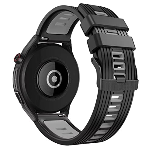 DadoDouble Color Silicone Replacement Band Compatible with Huawei Watch Huawei Watch Ultimate | GT4 | GT3/3 PRO | GT2/2 PRO | Watch Buds/4/3 46mm & 48mm, soft silicone strap