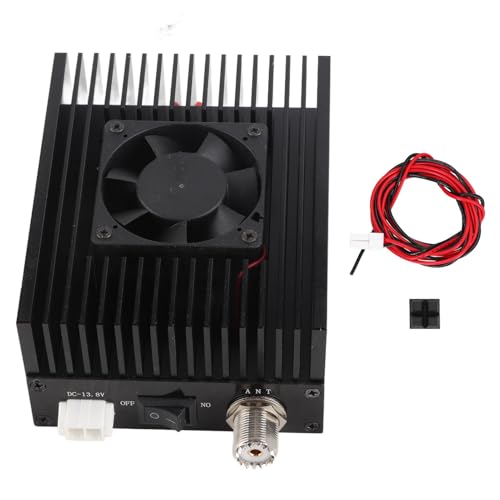 Gearwell Amplificador RF, Amplificador de Potencia UHF 80W 400-470MHz con indicador LED, Amplificador de Radio DMR Digital, Amplificador de Potencia UHF RF para Radio Dos vías