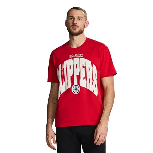 GAME 7 x NBA T-shirt officiel hommes manches courtes couleur équipe impression relief 3D rouge