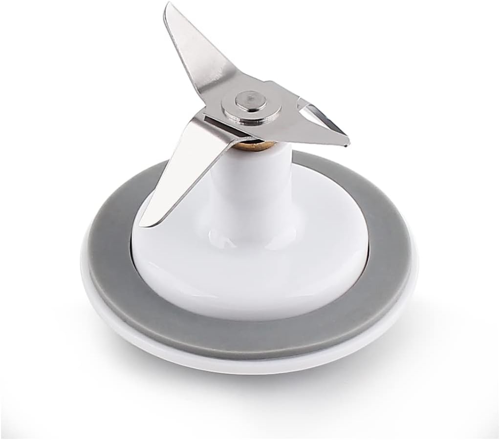 Replacement Parts 5cups Glass Jar with Blade and Base Bottom Cap,Compatible with Hamilton Beach Blenders(White)