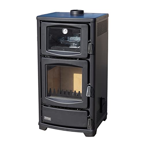 Foto von Kaminofen mit Backfach Teba TS 16 Mehrfachbelegung Holzofen 8 kW Kamin Ofen Holz Holzherd Küchenofen