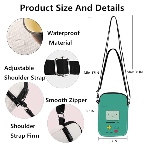G2TUP Cartoon BMO Crossbody Bag BMO Lover Gifts Cartoon Gifts Finn Jake BMO Gifts BMO Shoulder Bag2