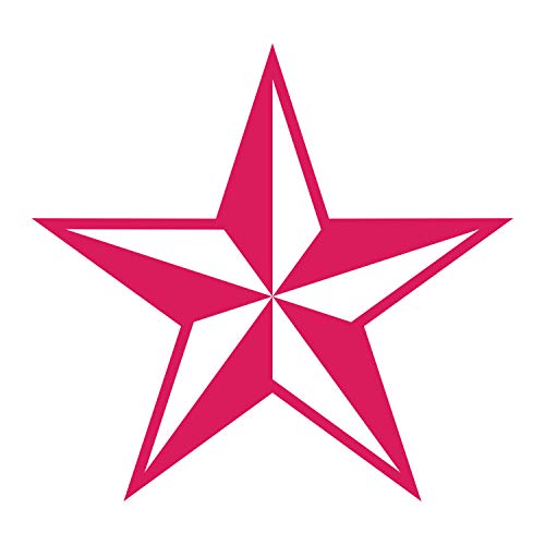 Image of Nautical Star Vinyl Decal Sticker Car Window Bumper Premium Quality UV Resistant Die Cut (Hot Pink, 5-Inches)