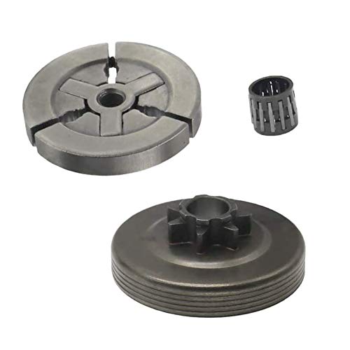 NewJ's Clutch Drum & Needle Bearing Fit for Chinese Chainsaw 4500 5200 5800 45cc 52cc 58cc