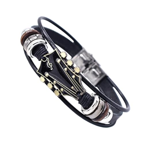 Pulsera de piel tejida a mano, pulsera retro para hombre y mujer, pulsera...