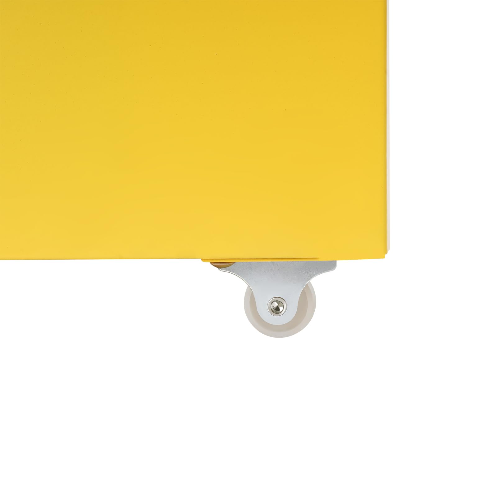 Conteneur à roulettes en métal - Meuble de bureau pour bureau - Organiseur de bureau avec 6 tiroirs - Armoire à tiroirs verrouillable sur roulettes - 28 x 41 x 69 cm - Jaune
