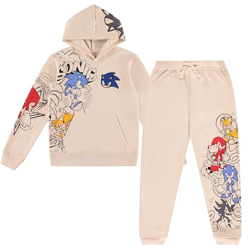 Image of Sonic The Hedgehog Boys Graphic Hoodie and Jogger Pants 2-Piece Outfit Set- Sizes 4-20