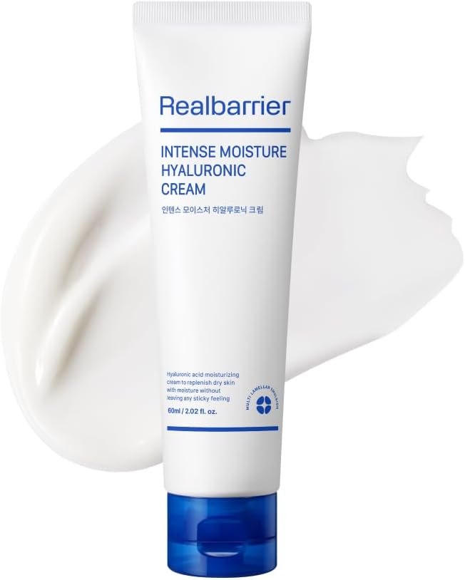 Intense Moisture Hyaluronic Cream | Panthenol Skin Barrier Repair Face Cream | Hyaluronic Acid Moisturizing Face Lotion | Face Moisturizer for Dry & Sensitive Skin | 2.02 fl oz (60ml)