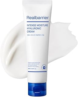 Real Barrier | Intense Moisture Hyaluronic Cream | Panthenol Skin Barrier Repair Face Cream | Hyaluronic Acid Moisturizing Face Lotion | Face Moisturizer for Dry & Sensitive Skin | 2.02 fl oz (60ml)