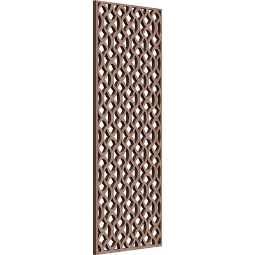 Image of Resort Decorative Pierced Fretwork Wood Wall Panels, 11 3 /8 inchW x 29 3 /8 inchH x 3 /8 inchT, Walnut