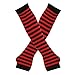 Grunge Alternative Arm Warmers Harajuke Emo Fashion Knitted Fingerless Gloves Emo Scene Punk Party Essential (Blue and White/Striped)