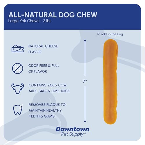 Downtown Pet Supply Regular Yak Chews 3 lbs. (2 lb 15.5 OZ 3 lb 1 OZ)- NEPAL