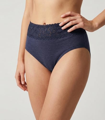 Image of NICSY Womens Underwear Cotton Bikini Panties Lace Soft Hipster Panty Ladies Stretch Full Girls Briefs (Multicolor)