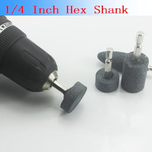 Luo Ke QH532F 6 Pcs Rotary Grinding Stone, 1/4'' Hex Shank Abrasive Stone Mounted Grinding Point thumb #4