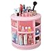 Produktbild Schminktasche Kosmetiktäschchen Damen Schmuckschatulle Rotierende kosmetische Schmuck Aufbewahrungsbox Frisierkommode Finishing Rack Kunststoff Multilayer, Pink