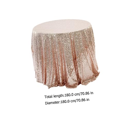 Nappes de mariage sequin rose housse de table ronde décorative pour banquets - 3