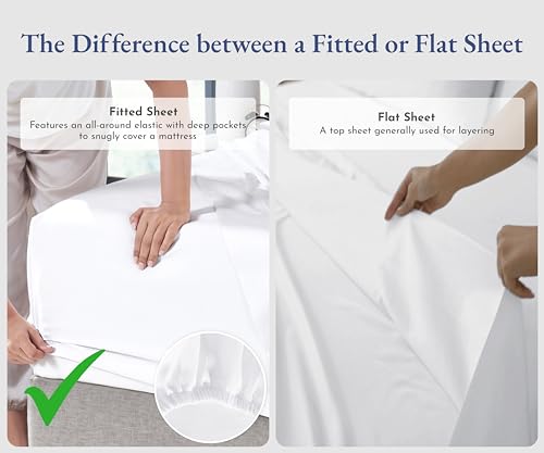California Design Den 840307126672 Cal King Fitted Sheet White thumb #1