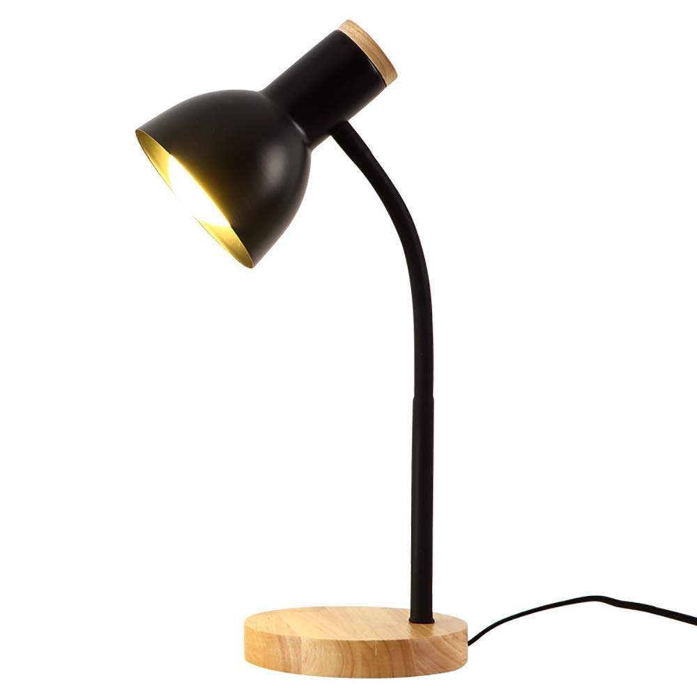 Lampe de table rétro industriel moderne en métal mat noir avec bras orientable pour bureau