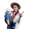 Toddler Carrier | Baby Sling Wrap – Adjustable Premium Cotton – 8 Months to 4 Years – 10-45 lbs (Brown Leopard)