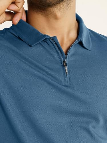 Image of DAMENSCH Constant Men's All-Degree Thermoregulating Pique Contrast Neck Polo T-Shirt