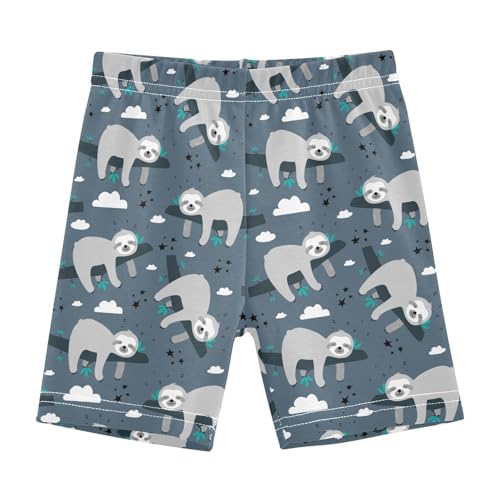 JHKKU Girls Cute Sloth Shorts Cotton Cartwheel Bike Kids Biker Under Dress Dance Short Girl Clothes 4T