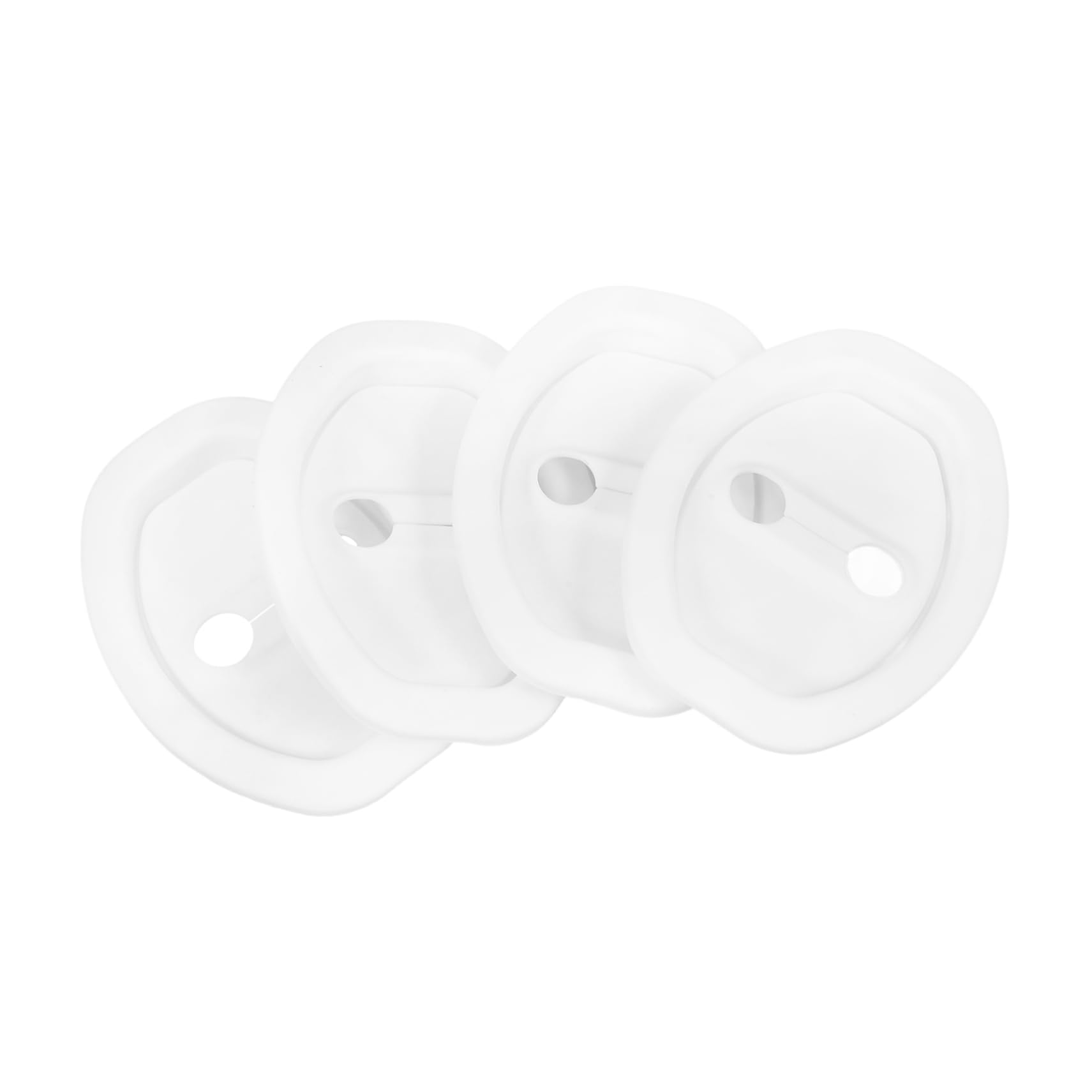 OSOLADY 4pcs Universal Rubber Door Lock Protective Covers for Car Door Latch with Shock Absorption Function and White Material, Extending Service Life and Reducing Noise for Vehicle
