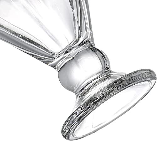 Image of MARTVIA 300ML Ice Cream Glasses Cups Dishes for Desserts, Milkshake,Fruit and Pudding Glass Serving Bowls, Perfect for Home, Restaurants and Parties Dishwasher Safe (Lotus Cups, Set of 2)