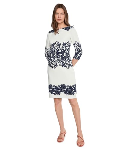 Image of Adrianna Papell Scroll Lace Short Dress