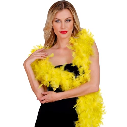 W WIDMANN MILANO Party Fashion - Boa di piume, lunghezza circa 180 cm, sciarpa di piume, accessorio, festa a tema