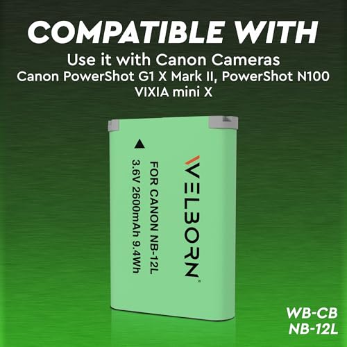 Image of WELBORN NB-12L Battery for Canon Cameras (2600mAh)
