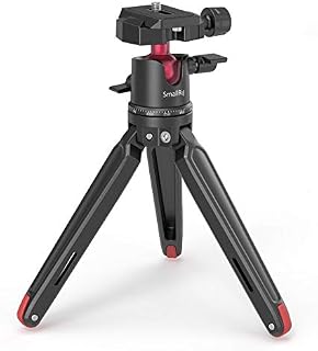 SMALLRIG Mini Tripod Tabletop Tripod with 360° Ball Head and 1/4 Screw for DSLR Cameras, Projectors, Webcams, GoPro and Smartphone Mount Adapter, Updated - BUT2664