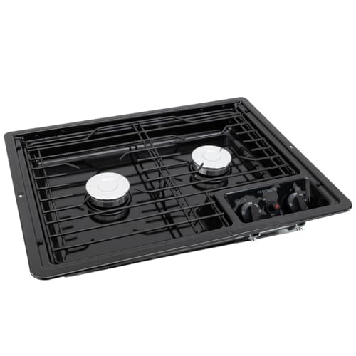 RV 2-Burner Drop-In Propane Cooktop