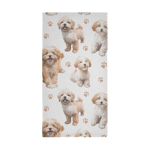 Toalla de gimnasio y baño absorbente con estampado de Yorkshire Terrier, pack de 2 3