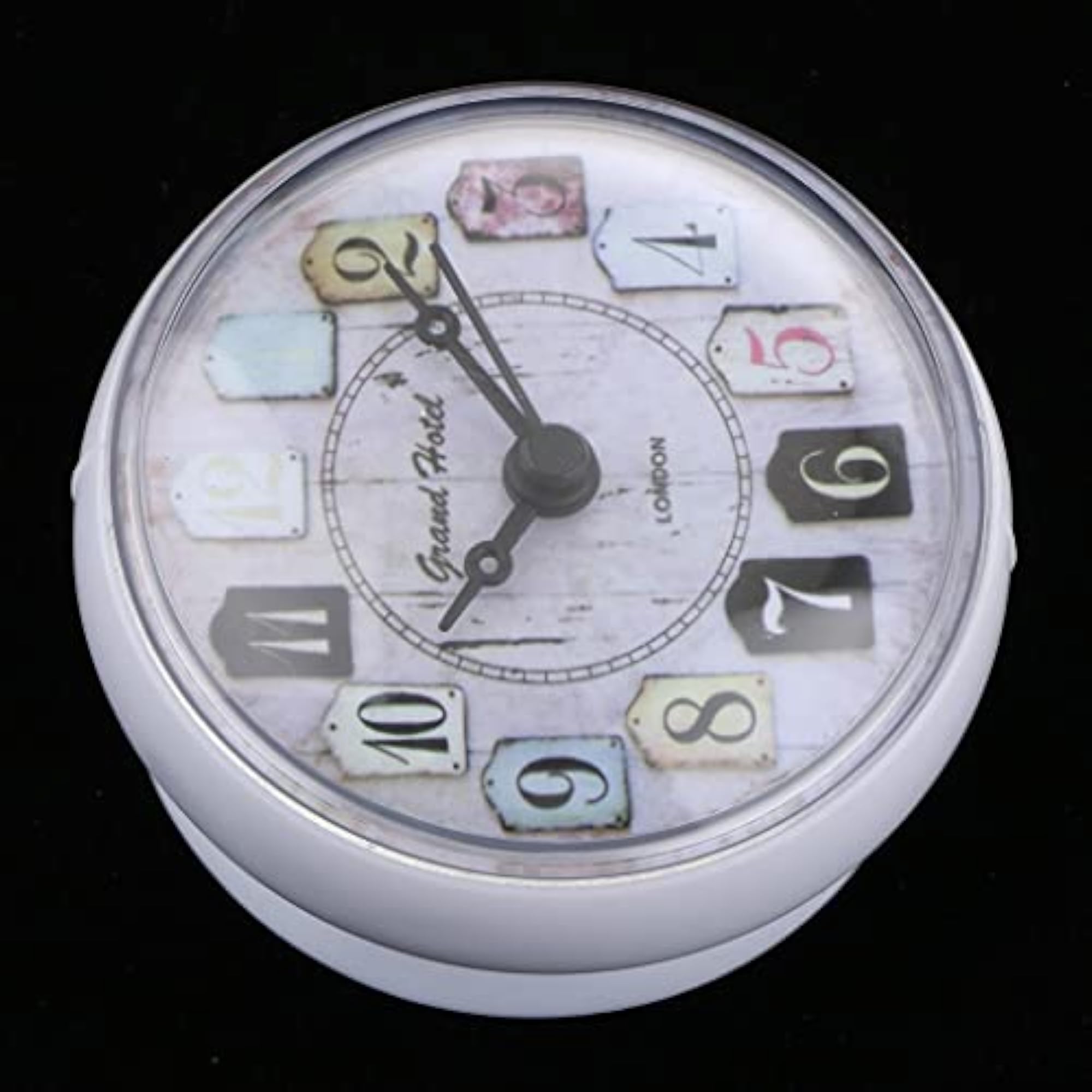Waterproof Bathroom Shower Wall Clock with Suction Cup, White