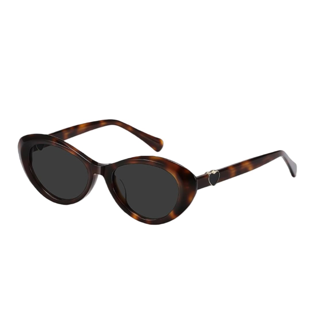 Occhiali da sole in acetato da donna, modello cat eye, spessi, alla moda, protezione UV400, da uomo