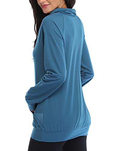 image for SeSe Code Yoga Sweatshirts for Women, Juniors Moisture Wicking Cowl Ne