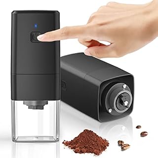 YLTIANDI Portable Burr Coffee Grinders, Small Electric Coffee Bean Grinder, 1300mAh Rechargeable Espresso Grinder with Multi Grind Setting, Conical Burr Grinder for Travel Camping Single Serve, Black